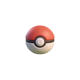 Poké Ball Icon - 3D Gaming Sphere Design