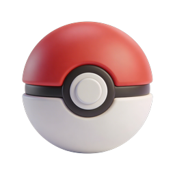 3D Poké Ball Icon | Premium Gaming Collectible Design