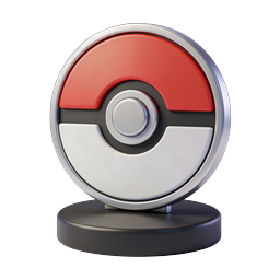 3D Pokemon Ball Icon - Glossy Gaming Collectible