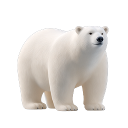 Polar Bear Icon - Realistic 3D Arctic Wildlife