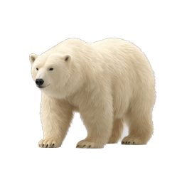 Realistic Polar Bear Icon - Arctic Wildlife Illustration