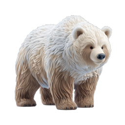Icono 3D de oso polar realista | Vida silvestre del Ártico