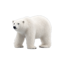 Realistic Polar Bear Icon - Arctic Wildlife Design