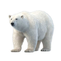 Realistic Polar Bear Illustration | Arctic Wildlife Icon