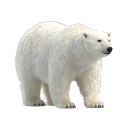Realistic Polar Bear Icon - Arctic Wildlife Illustration