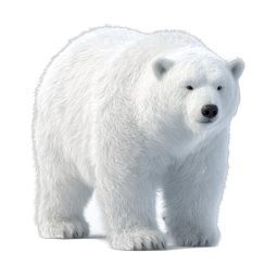Realistic Polar Bear Wildlife Icon