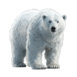 Realistic Polar Bear Icon - Arctic Wildlife Illustration