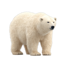 Realistic Polar Bear Icon - Arctic Wildlife