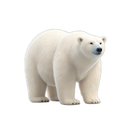 Realistisches Eisbären-Icon - Arktische Tierwelt Illustration