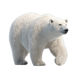 Realistic Polar Bear Icon | Premium Arctic Wildlife