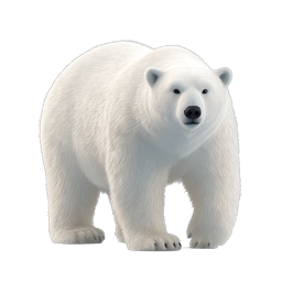 Ícone de Urso Polar Realista - Vetor de Vida Selvagem do Ártico