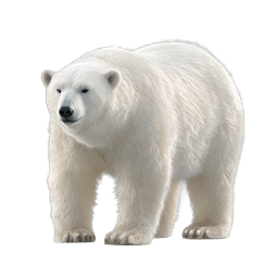 Realistic Polar Bear Icon - Arctic Wildlife