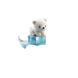 Adorable Polar Bear Cub in Snow Globe Icon