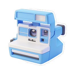 Polaroid Instant Camera 3D Icon - Vintage Photography