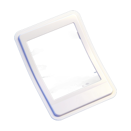 Polaroid Landscape Photo Frame Icon - 3D Clay Style