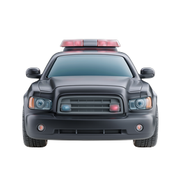 Police Car Icon - Law Enforcement Vehicle Illustration
