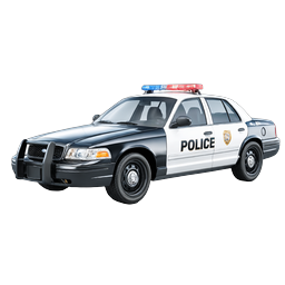 Classic American Police Car for Law Enforcement and Public Safety