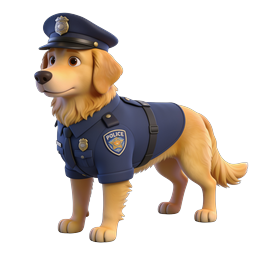 Friendly Police Dog Icon for Community Safety Initiatives
