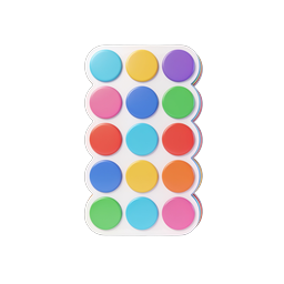 Colorful Pop-It Fidget Toy Icon | Sensory Bubble Toy