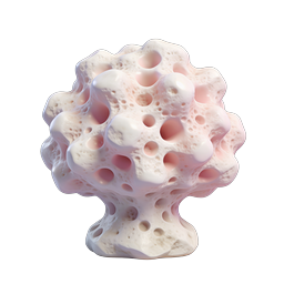 Porous Coral Organic 3D Sculpture Icon