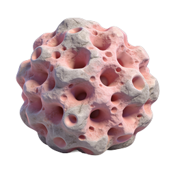 3D 多孔質球体アイコン - リアルな質感のオブジェクト