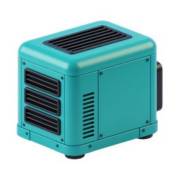 Teal Portable Air Cooler 3D Icon | Realistic Appliance