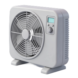 Portable Electric Fan Icon | Realistic 3D Cooling Appliance