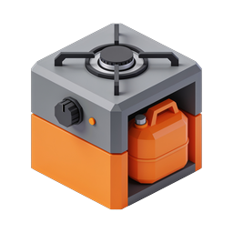 Portable Gas Stove 3D Icon - Camping Cookware