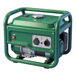 Portable Generator Icon - 3D Power Equipment Illustration