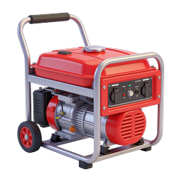 Portable Generator Icon - 3D Realistic Power Equipment