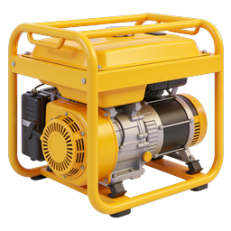 Portable Generator Icon - 3D Power Equipment Illustration