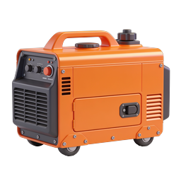 Portable Power Generator Icon - Industrial 3D Equipment