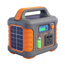 Portable Solar Power Station Generator Icon