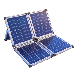 Portable Solar Panel Icon - Foldable Renewable Energy