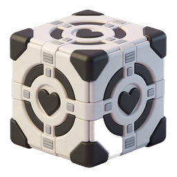 ไอคอน 3D Portal Companion Cube - ไอคอนเกมมิ่ง