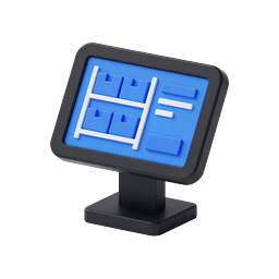 POS Terminal Monitor Icon | Retail Checkout Display