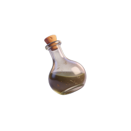 Green Potion Bottle Icon | 3D Rendered Fantasy Flask