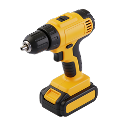 Power Drill Icon - 3D Realistic Cordless Tool
