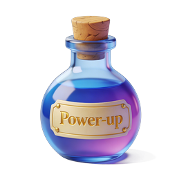 Power-Up Potion Bottle 3D Gaming Icon