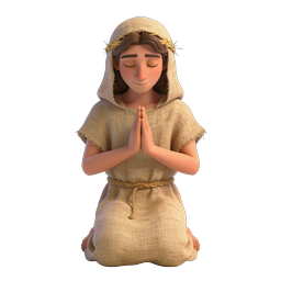 Praying Person 3D Icon - Spiritual & Religious Character