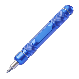 Blue Precision Tool Icon - Realistic 3D Screwdriver