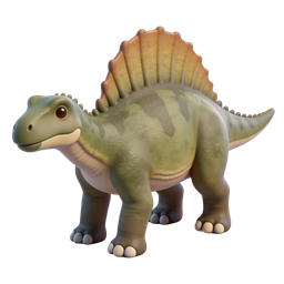 Playful Spinosaur Icon for Kids and Education