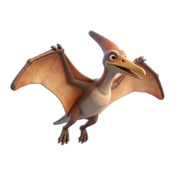 Playful Flying Dinosaur Icon for Kids' Projects