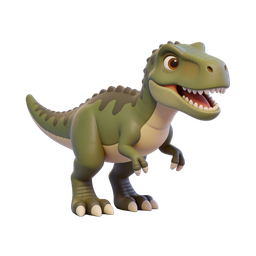 Playful Cartoon Dinosaur Icon for Kids and Education