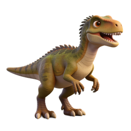 Friendly Cartoon Dinosaur Icon for Kids' Content