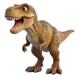 Playful Cartoon T-Rex Icon for Fun Designs