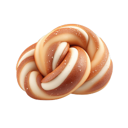 Ícone de Pretzel Realista - Lanche Assado Dourado