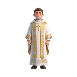 Stylish Priest Icon for Spiritual Themes
