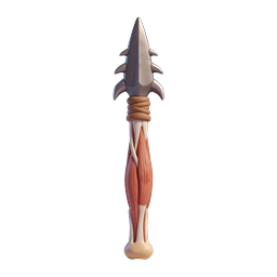 3D-Icon Primitiver Speer Waffe für Spiele
