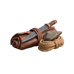 Primitive Stone Knife Survival Tool Icon | Realistic 3D